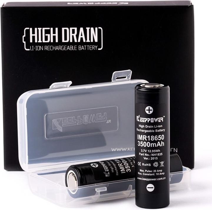 Immagine prodotto Keeppower Batteria IMR18650 - (Flat Top) (1 pz., 18650, 3500 mAh)