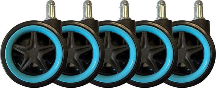 LC-Power Castors LC-CASTERS-DRIFT Set of 5 Light blue