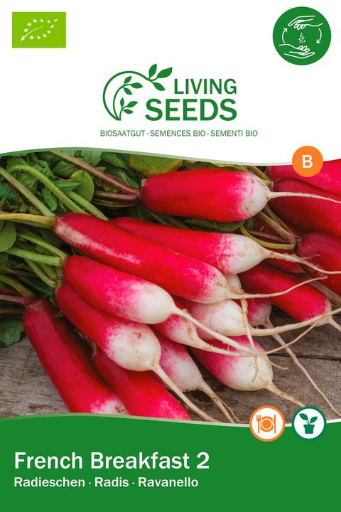 Produktbild Living Seeds Radieschen, French Breakfast 2 (Gemüsesamen)