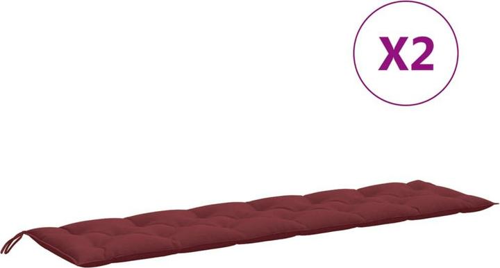 Image du produit VidaXL Coussins de banc de jardin 2 pcs. tissu (200 x 50 x 7 cm)