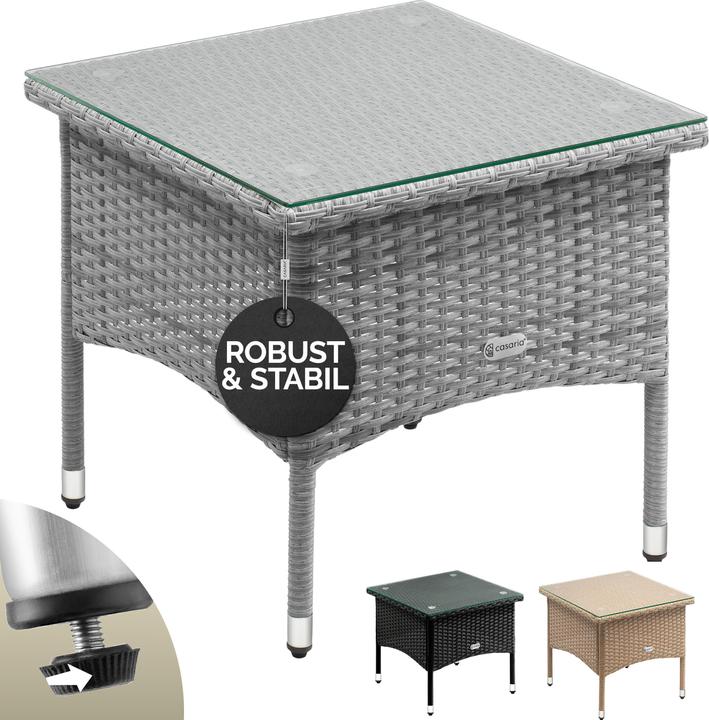 Image du produit Casaria Table de jardin en polyrotin