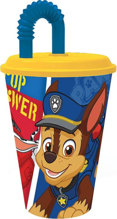 Stor Paw Patrol "PUP POWER" - Cup with lid and straw, 430 ml