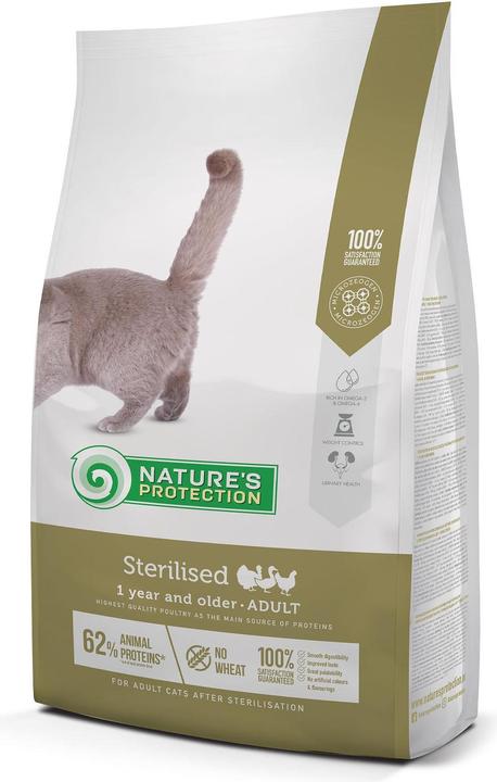 Actual product image Natures Protection Sterilised for cats over 1 year with poultry, 2kg (Adult, 6 pcs., 2000 g)