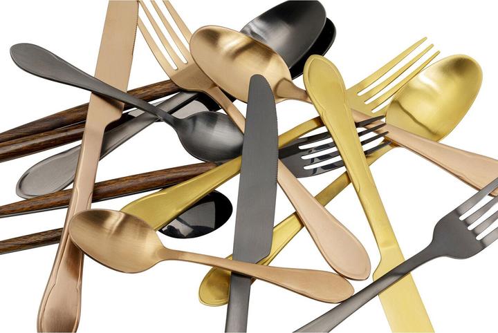 Produktbild Kare Design Besteck Cucina Schwarz Matt (16/tlg.) (16 Stück, Besteck Set)