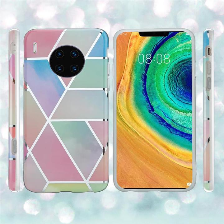 Image du produit Cadorabo Couverture IMD TPU Marbre coloré (Mate 30 Pro)