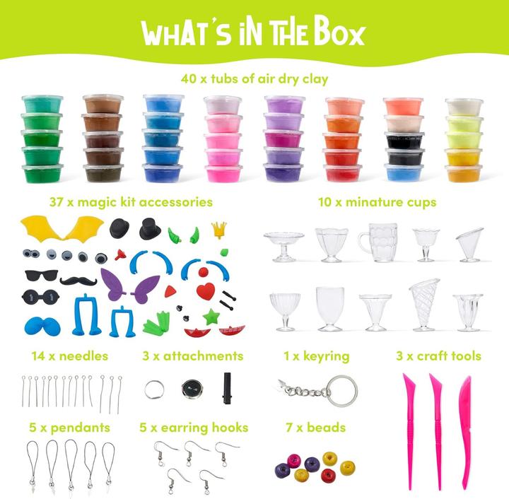 Actual product image The twiddlers Magic Clay Knete Modellier Kit 40 Stück