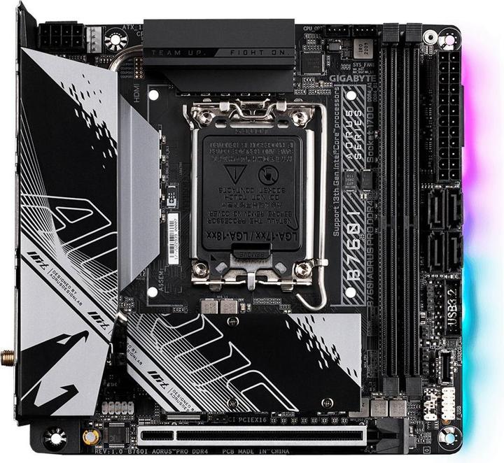 Actual product image Gigabyte B760I AORUS PRO (LGA 1700, Intel B760 Express, Mini-ITX)