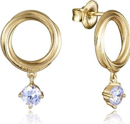 Viceroy Gold-plated dangle earrings with zircon Elegant 13213E100-30 (Silber)