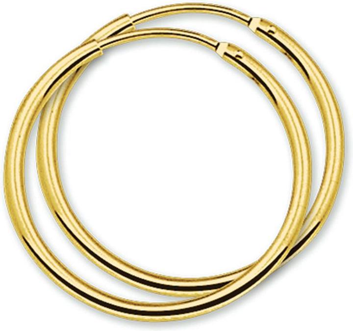 Sparkle14 Ohrringe Rundrohr - 32 mm - Gold (Gelbgold)