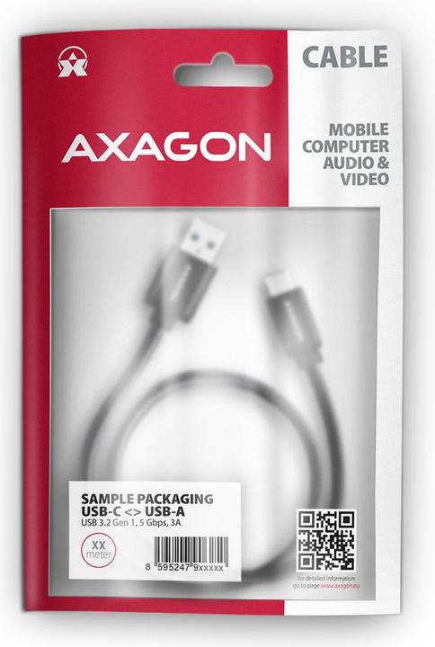 Image du produit Axagon USB C – USB A (1.50 m, USB 3.2 Gen 1)