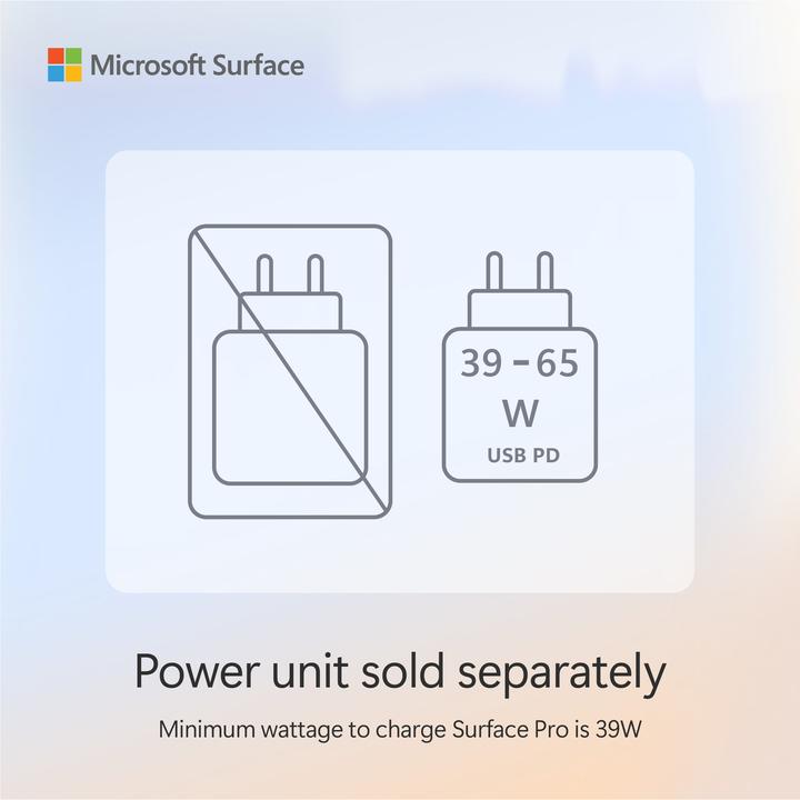 Actual product image Microsoft Surface Pro - Copilot+ PC (power supply sold separately) - 11th Edition (13", Snapdragon X Plus X1P-64-100, 16 GB, 512 GB, Without keyboard layout)