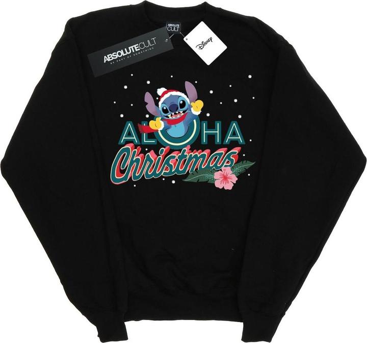 Actual product image Disney Mens Lilo And Stitch Aloha Christmas Sweatshirt (XXL)