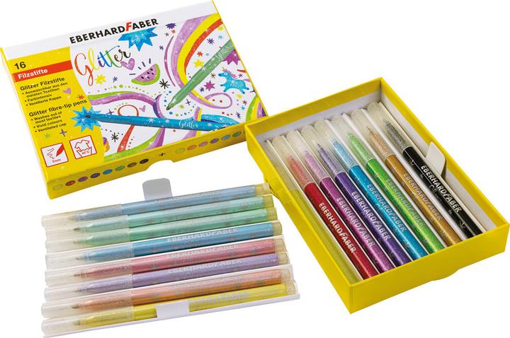 Image du produit EberhardFaber Crayon fibre Glitter (Multicolore, 16 x)