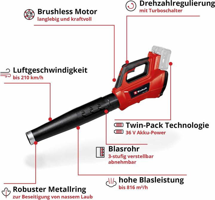 Produktbild Einhell GE-LB 36/210 Li E-Solo (Akkubetrieb, Laubbläser)