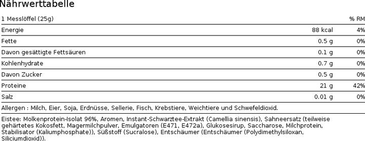 Nährwerte und Zutaten Biotech USA Iso Whey Zero Clear (Tropical, 1 Stk., 1000 g)