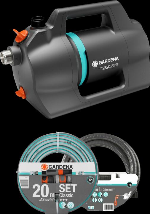 Gardena 4200 Silent Gartenpumpen-Set (Gartenpumpe)