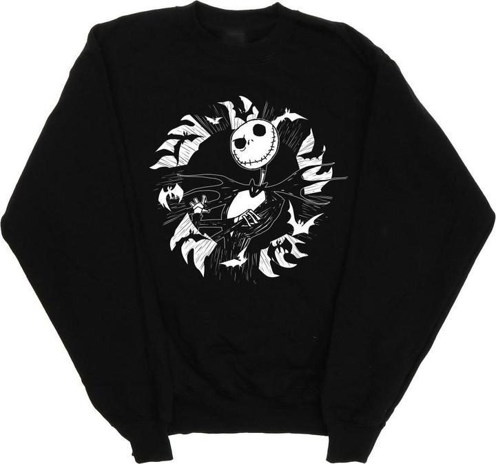 Actual product image Disney Womens/Ladies Nightmare Before Christmas Jack Bat Circle Sweatshirt (L)