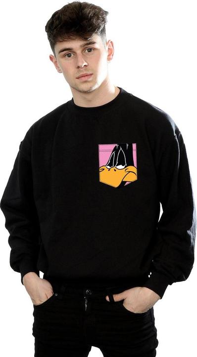 Immagine prodotto Looney Tunes Daffy Duck Face Faux Pocket Felpa Uomo (XXL)