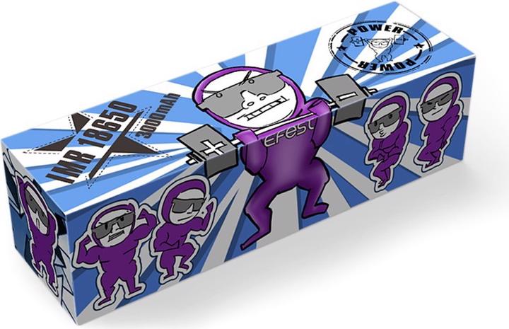 Actual product image Efest Battery Purple IMR 18650 / 35A current output (Flat Top) (1 pcs., 18650, 3000 mAh)