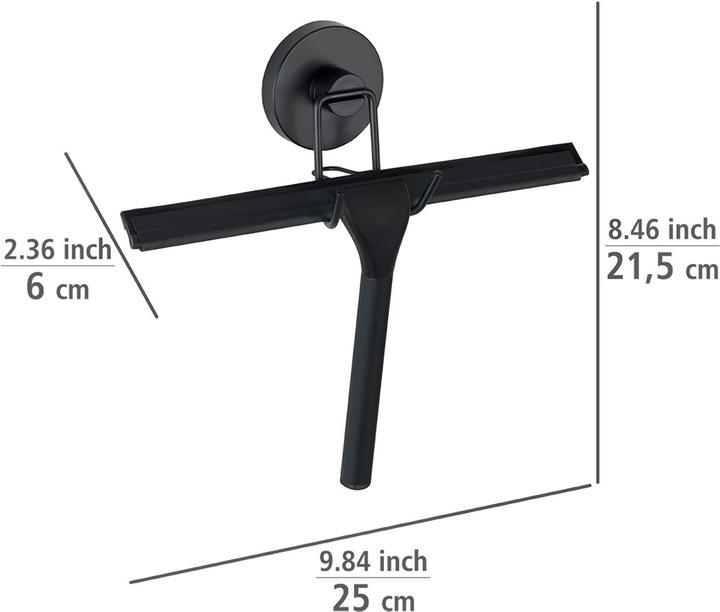 Image du produit Wenko Raclette de douche Vacuum-Loc 25 cm noir