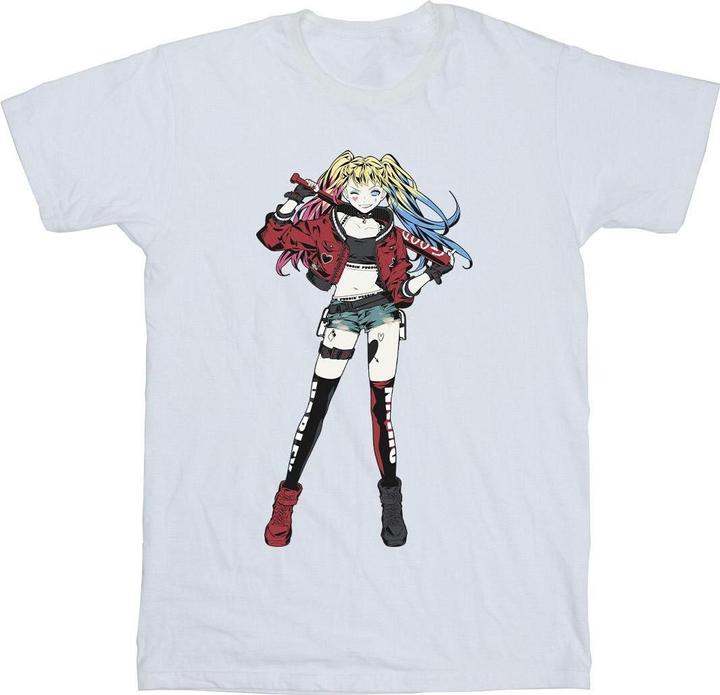 Produktbild Harley Quinn Mädchen TShirt aus Baumwolle in stehender Pose (140, 146)