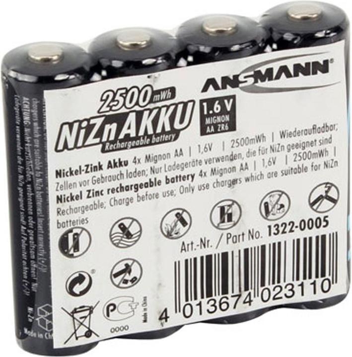 Immagine prodotto Ansmann Batteria NiZN (4 pz., AA, 1500 mAh)