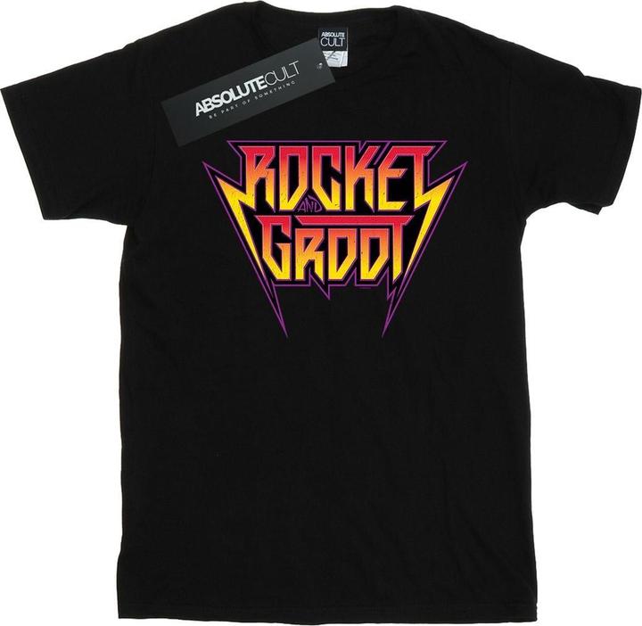 Guardians Of The Galaxy Vol. 2 Rocket And Groot Metal Logo TShirt (XXL)