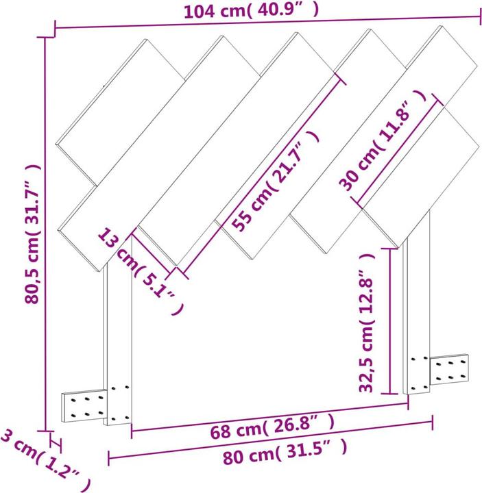 Actual product image VidaXL Brigita (104 x 3 x 80.5 cm)