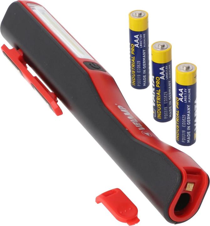 Actual product image Velamp LED-Taschenlampe 2in1 Arbeitsleuchte, mit Magnet und Clip (150 lm)