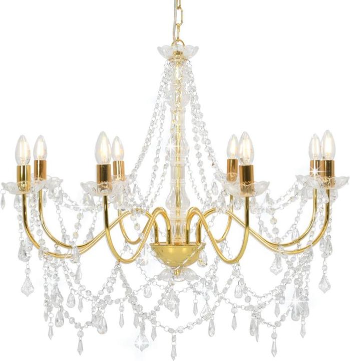 Golden (lamp base) + transparent (beads)