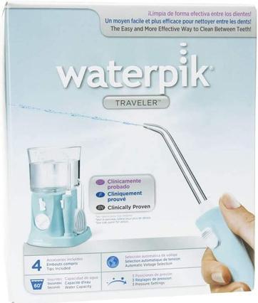 Actual product image Waterpik Traveler oral irrigator Wp316ed blue