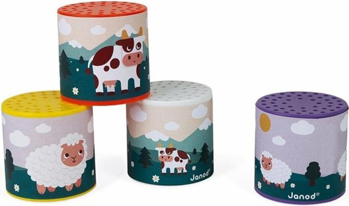 Janod Boîte à bruit vache & mouton (Allemand, Français, Italien, Anglais)