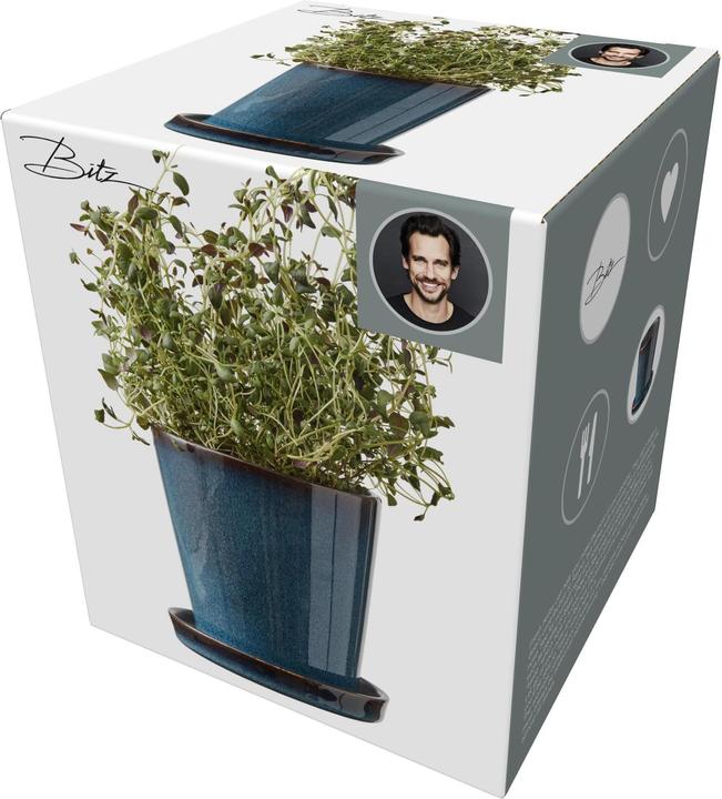 Produktbild Bitz Pflanzengefäss Blau (10 cm)