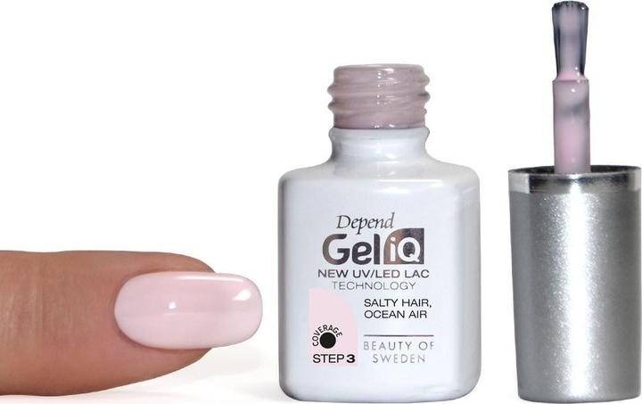 Actual product image Depend Gel Iq Salty Hair, Ocean Air (Black, Gel-Effect Nail Polish)