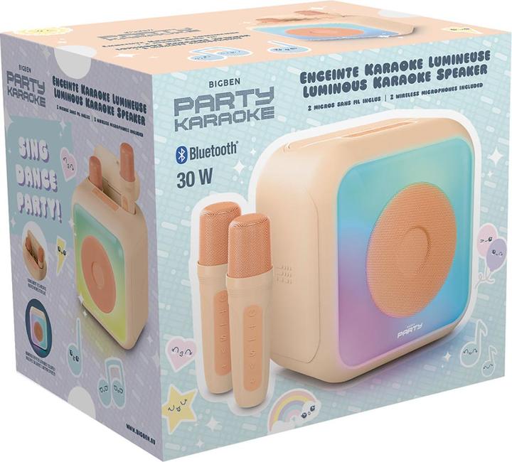 Produktbild Bigben PARTY Karaoke - BT-Speaker-disco lighting-2 micros