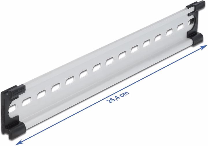 Produktbild Delock Hutschiene 35 x 7,5 mm, 10 aus Aluminium, Schlitzlöchern