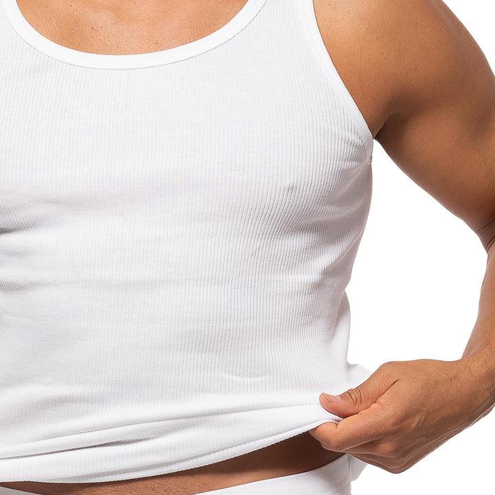 Image du produit Ammann Lot de 4 maillots de corps / débardeurs à double côte en coton organique (XXL)