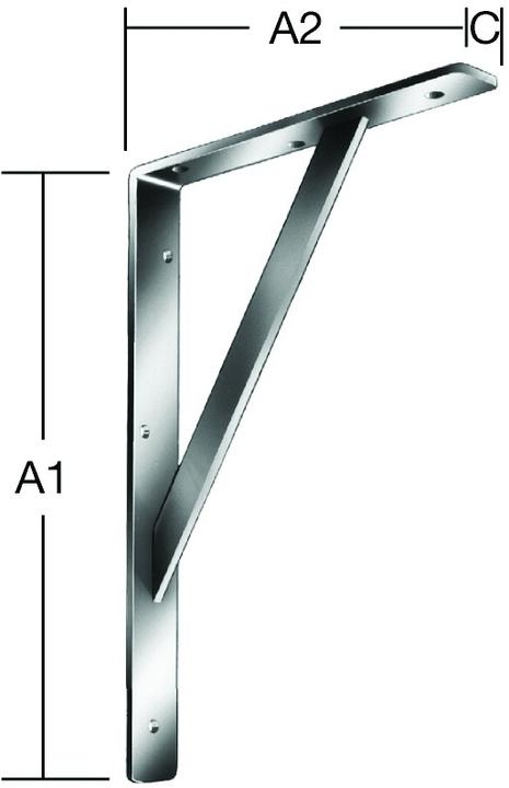 Actual product image Vormann Bracket L.300mm H.200mm W.30mm S.4mm white Trgf.300kg (1 pcs.)