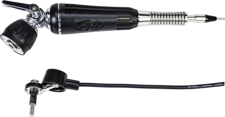 Actual product image PNI Folding CB antenna LED 1000, 80 cm long, with cable and fixed butterfly mount, 26-30 M