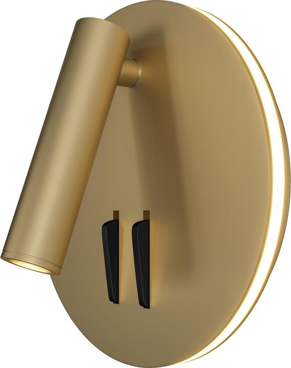 Maytoni Ios 176 LED Wall Light 9W Round Matt Gold Warm White (275 lm)