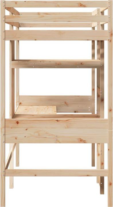 Image du produit VidaXL Lit mezzanine avec bureau & rangements (90 x 200 cm)