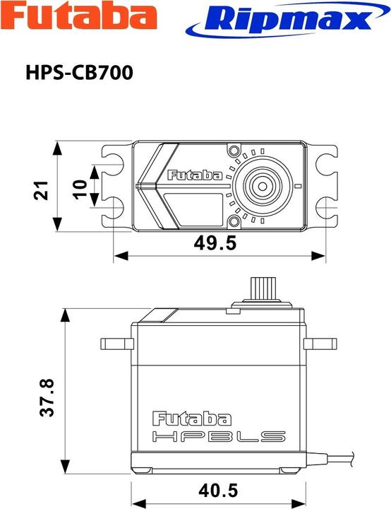 Produktbild Futaba Servo HPS CB700 Car 0,07s/49,0kg
