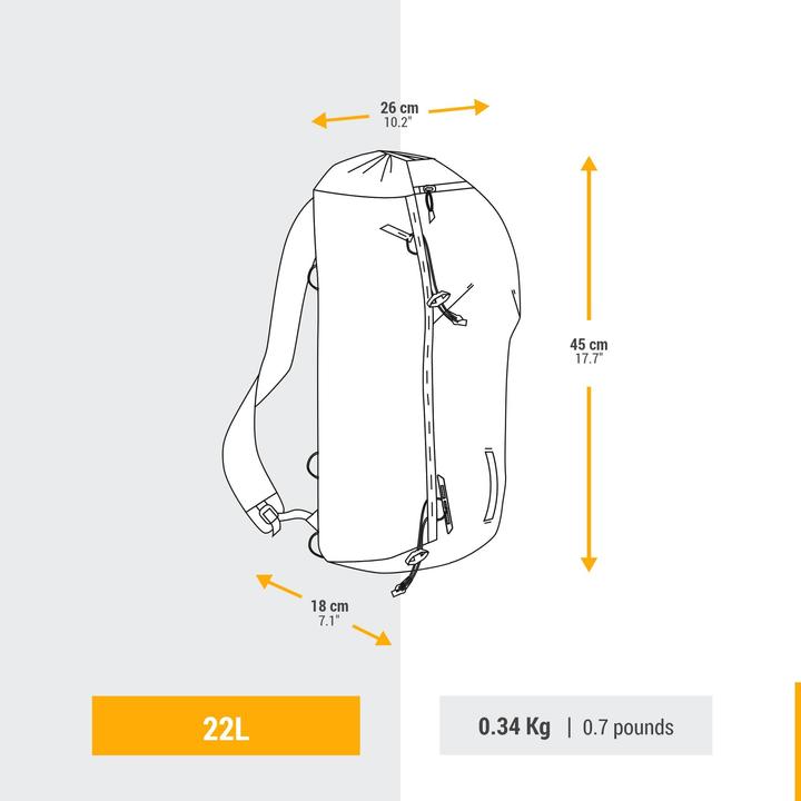 Actual product image Simond Rucksack Bergsteigen - Alpinism 22 gelb (22 l)