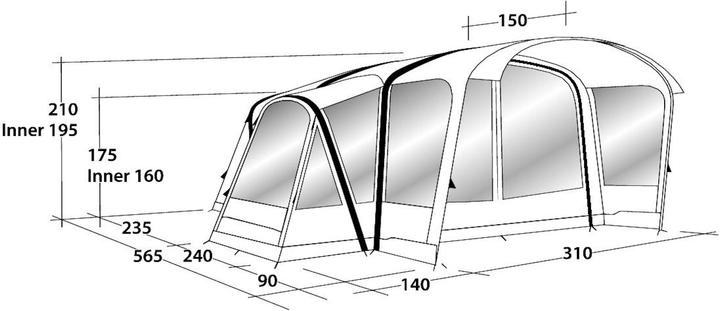 Produktbild Outwell Hartsdale 4PA (Tunnelzelt, 25.40 kg, 4 Personen)