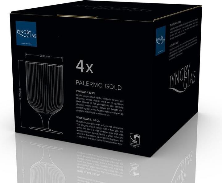 Immagine prodotto Lyngby 30 cl - Vetro - Trasparente/bordo sagomato (30 cl, 4 Occhiali, Set di bicchieri da vino)