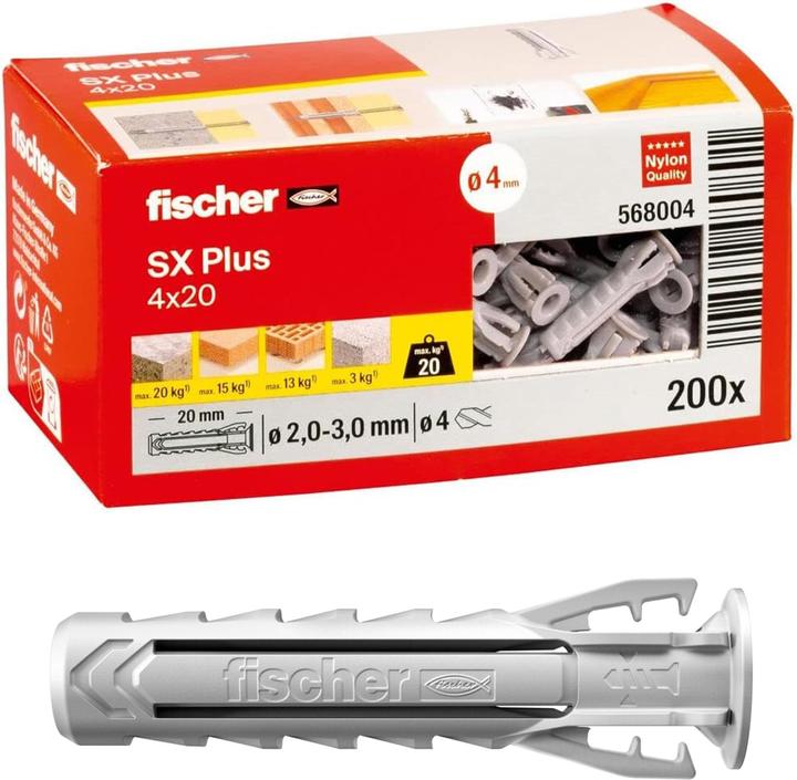 Actual product image Fischer Cheville d'expansion SX plus 4 x 20 (200 pcs.)