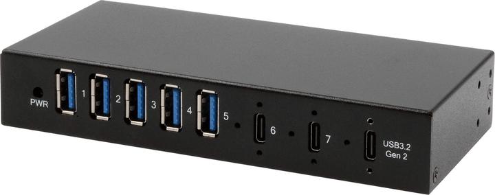 Produktbild Exsys Industrial USB 3.2 Gen 2x1 Hub 7-Port (USB-C, 7 Ports)