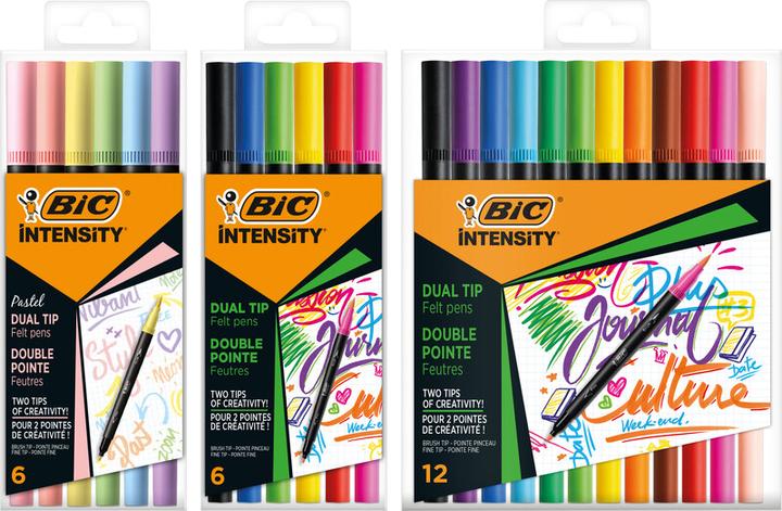 Actual product image Bic Intensity felt tip pen with colon (Multicoloured, 6 x)