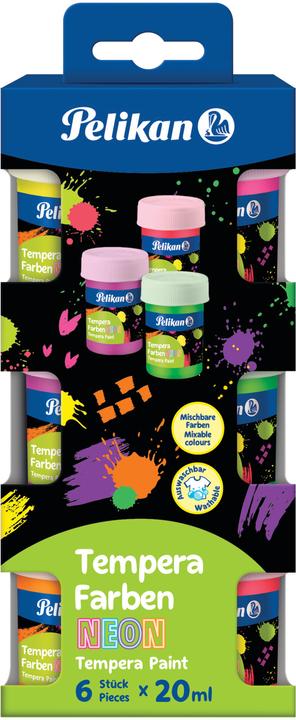 Produktbild Pelikan Tempera-Farben (6 Farben neon, 20 ml)