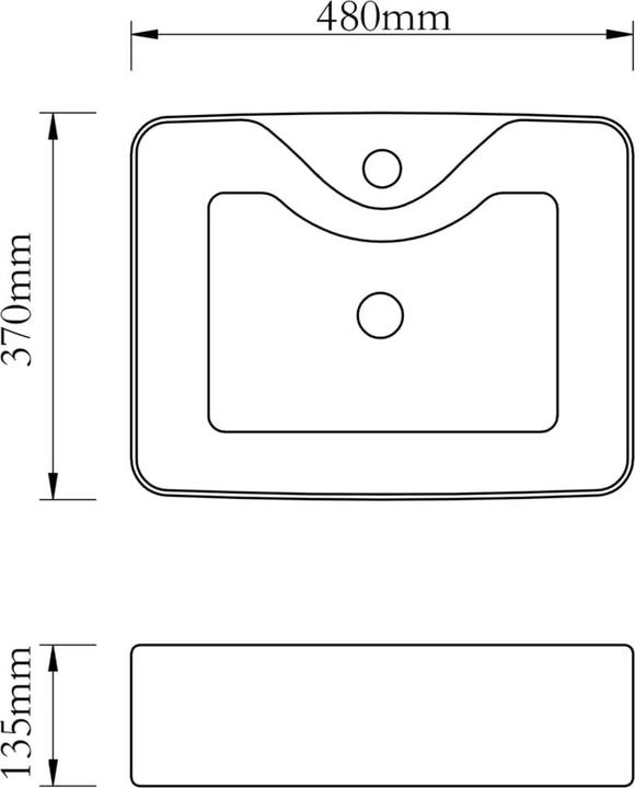 Actual product image VidaXL Emriye (370 mm, 480 mm)